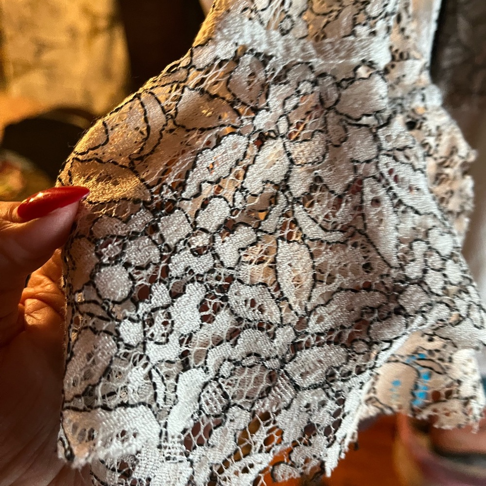 Free People Black and White Lace Tunic - Picture 3 of 9